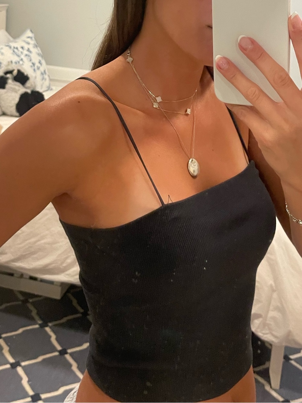 American Eagle Ribbed Navy Cami Tank